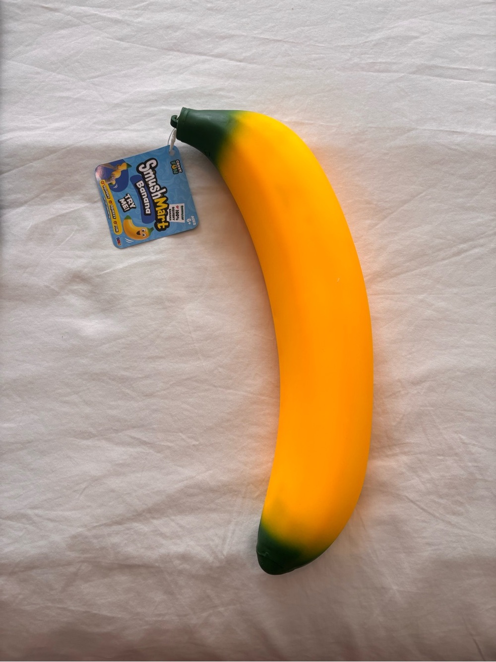NWT RMS Brand Smush Mart (Five Below) Squishy Banana Toy in Yellow
